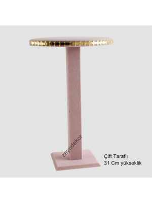 PremiumPort Çift Taraflı Zincirlik Standı, Kolye ve Bileklik Düzeni Için Şık ve Pratik