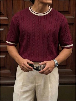 Elku Moda Erkek Oversize Bisiklet Yaka T-Shirt %100 Pamuklu Basic Geniş Kalıp Drop Shoulder Tişört