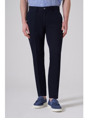 Morven  Erkek Lacivert Pamuk Trend Dynamic Fit Chino Pantolon