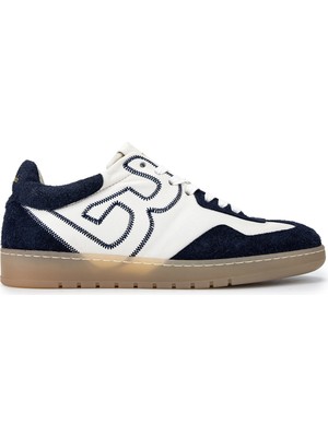 Barracuda Erkek Hakiki Deri Beyaz/lacivert Sneakers & Spor Ayakkabı 511 BU3538B Erk Ayk Y25 Pılota/off Whıte