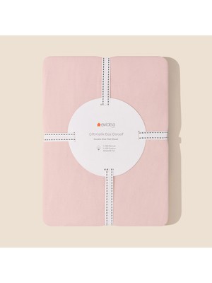 Evidea Soft Basic Çift Kişilik Düz Kenar Saten Çarşaf - Gülkurusu - 240X260 cm