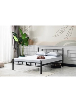 Vivense Evger Metal Karyola, K90, Siyah, 120X200