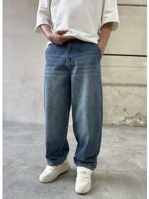 Difransel Jeans Yıkamalı Skater Tintli Baggy Jean