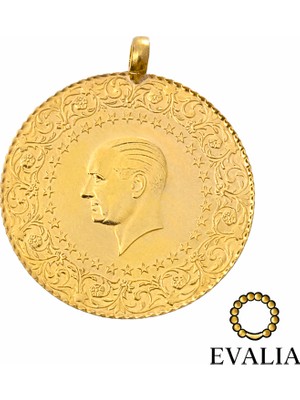 Evalia Çeyrek Altın Kaplama Kolye Ucu