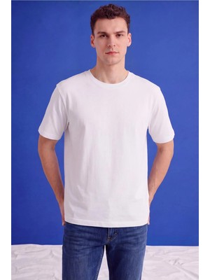 Freemen Erkek Oversize Tişört Nefes Alan Yumuşak Dokulu Terletmeyen Rahat Kalıp Basic