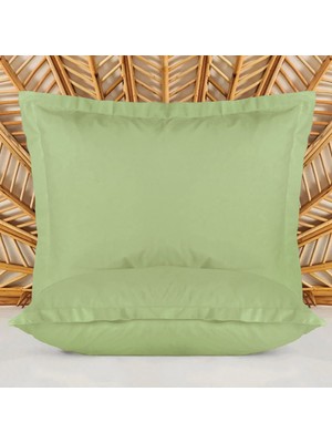 Evidea Soft Basic Oxford Saten 2'li Yastık Kılıfı - Yeşil - 50X70 cm