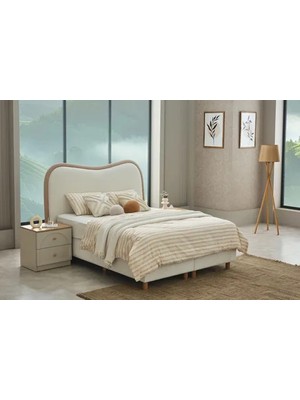 Vivense Capra Bohem Bazalı Karyola ve Başlık, 160X200