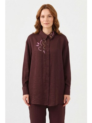 Missemramiss Elegant Flow Gömlek 5251 Bordo