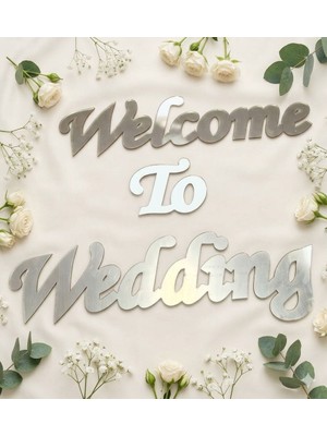 Güven Welcome The Wedding Pleksi Tepsi Içi Yazısı Dekoratif