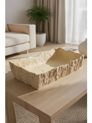 HMY Design Dekoratif Seramik Tabak El Yapımı Modern Ev Dekoru – Erosion