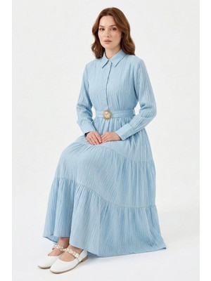 Missemramiss Summer Line Elbise 5248 Açık Mavi