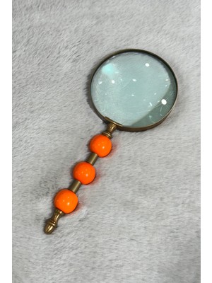 Lara Decor Ithal Eskitme Turuncu Boncuk Büyüteç