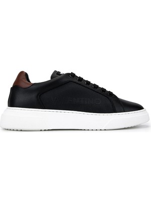Tamer Tanca Mario Valentino Erkek Hakiki Deri Siyah Sneakers & Spor Ayakkabı 1040 92S3913 Erk Ayk Y26 Nero/multı