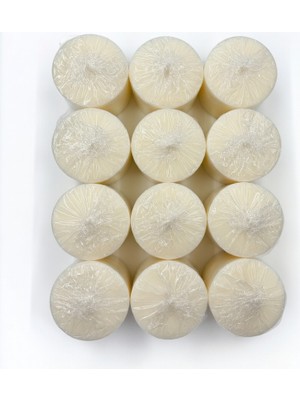 Mumy Design 12 Adet Vanilya Kokulu Mum 7 Çap, 5 cm Boy Silindir Dekoratif Mum