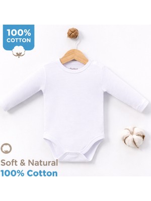 Angeltouch %100 Pamuklu Kız Erkek Body Uzun Kol Penye Bisiklet Yaka Renk Seçenekli