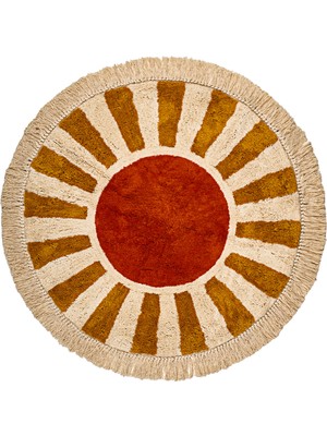 Evidea Soft Sonne Tufting Banyo Paspası - Ekru - 90X90 cm