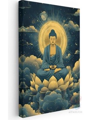 Artarilion Kanvas Duvar Tablosu Buddha 16 Yüksek Kalite Salon Ofis Dekorasyon Tablo