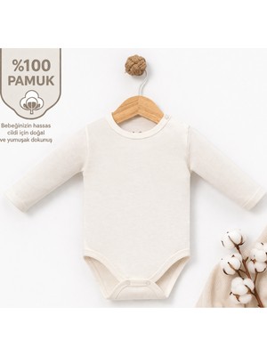 Angeltouch %100 Pamuklu Kız Erkek Body Uzun Kol Penye Bisiklet Yaka Renk Seçenekli