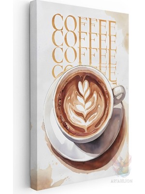 Artarilion Kanvas Duvar Tablosu Coffee Kafe Tablosu Yüksek Kalite Salon Ofis Dekorasyon Tablo