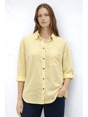 Fashion Friends Pamuklu Rahat Kalıp Uzun Kollu Gömlek Bayan Gömlek 26Y0245K1
