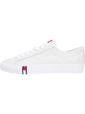 Tommy Hilfiger Tommy Hılfıger Erkek Marka Logolu Günlük Kullanıma Uygun Beyaz1 Sneaker EM0EM01676 Ybl