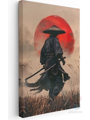 Artarilion Kanvas Duvar Tablosu Japon Samuraj Yüksek Kalite Salon Ofis Dekorasyon Tablo