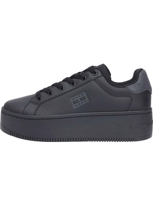 Tommy Hilfiger Tommy Hılfıger Kadın Marka Logolu Günlük Kullanıma Uygun Siyah Sneaker EN0EN02918 Bds