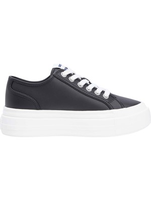 Tommy Hilfiger Tommy Hılfıger Kadın Marka Logolu Günlük Kullanıma Uygun Siyah Sneaker EN0EN02964 Bds