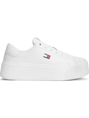 Tommy Hilfiger Tommy Hılfıger Kadın Marka Logolu Günlük Kullanıma Uygun Beyaz1 Sneaker EN0EN02961 Ybl