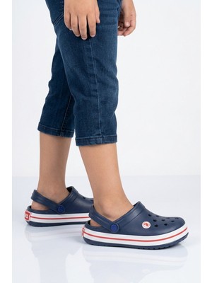 Ayakmod Lacivert Eva Hafif Unisex Çocuk Sabo Terlik 214 F