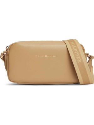 Tommy Hilfiger Tommy Hılfıger Kadın Marka Logolu Günlük Kullanıma Uygun Kahverengi Omuz Çantası AW0AW18370 Rbc