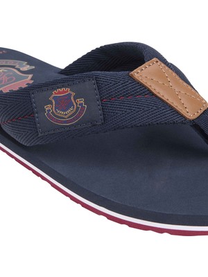 Tommy Hilfiger Tommy Hılfıger Erkek Marka Logolu Günlük Kullanıma Uygun Lacivert Terlik FM0FM05804 Dw5