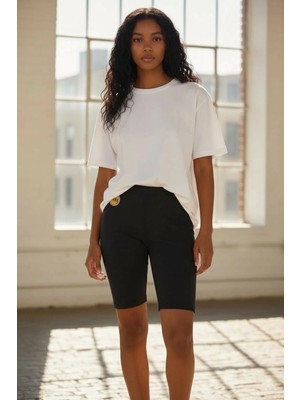 DezaLüx Yüksel Bel Modal Kısa Tayt