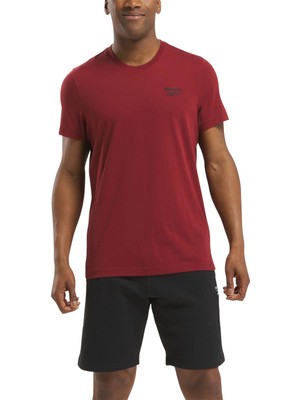 Reebok Identıty Small Log Bordo Erkek Kısa Kol T-Shirt