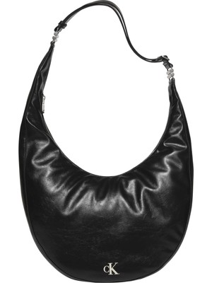 Calvin Klein Calvın Kleın  Marka Logolu Günlük Kullanıma Uygun Siyah El Çantası LV04F3446G Ub1