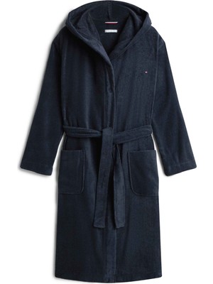 Tommy Hilfiger Tommy Hılfıger Kadın Marka Logolu Günlük Kullanıma Uygun Lacivert Bornoz UW0UW06153 C1G