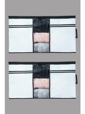 PremiumPort Çift Pencereli Yastık Yorgan Hurcu, 75X40X40 Cm, Şık ve Kullanışlı Ürün
