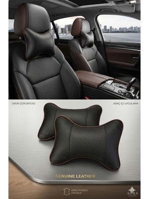 Auto Base AutoBase Ortopedik Araç Boyun Yastığı 2 Adet Ergonomik Tasarım ile Uzun Yolculuklar İçin Konfor