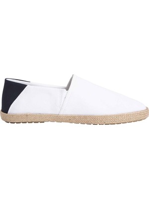 Tommy Hilfiger Tommy Hılfıger Erkek Marka Logolu Günlük Kullanıma Uygun 1beyaz Espadril FM0FM05792 Ybs