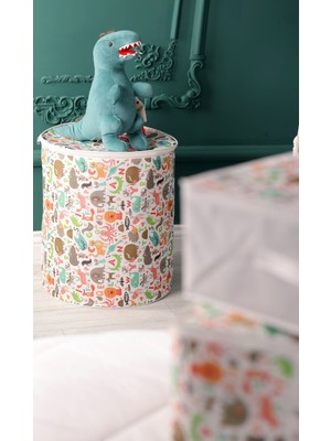 PremiumPort Çok Amaçlı 45X50CM Silindir Organizer, Sevimli Desenli, Çocuklar Için Hediye