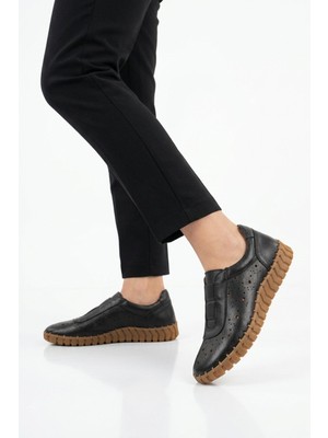 Venüs Siyah Hakiki Deri Kadın Casual Ayakkabı 2010730Y Z