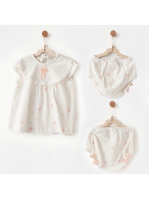 Andywawa Little Swan Love Kız Bebek Elbise Takım AC26541