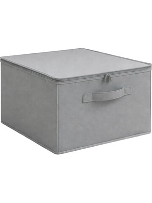 PremiumPort Gri 2'li Çok Amaçlı Baza ve Dolap Içi Düzenleyici Kutu Hurç 35X42X23 cm