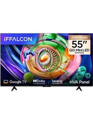 iFFALCON 55U85A 55'' 139 Ekran Uydu Alıcılı 4K Ultra HD Google QD-MiniLED Dimming TV