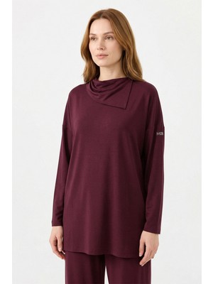 Missemramiss Şal Yaka Tunik 5361 Mürdüm
