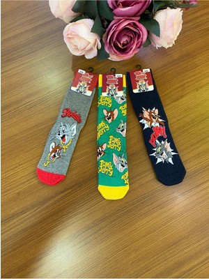 Çimpa Tom Jerry Soket Çorap 19018 Tekli