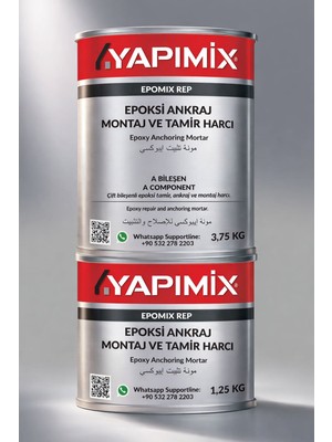 Yapımix Epoksi Tamir Harcı 5 kg Set (3,75 +1,25 Kg)