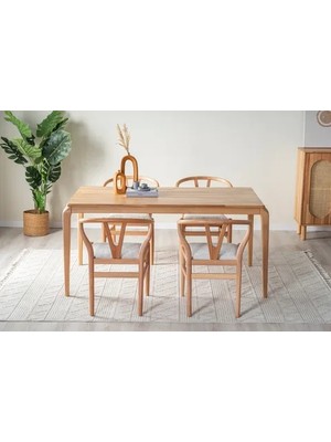 Vivense Demeter Iskandinav Yemek Masası Takımı, Bej