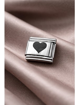 Youday Accessories Çelik Kalp Charm – Parlak Çelik Bileklik Aksesuarı | Sevgi Temalı Modüler Charm
