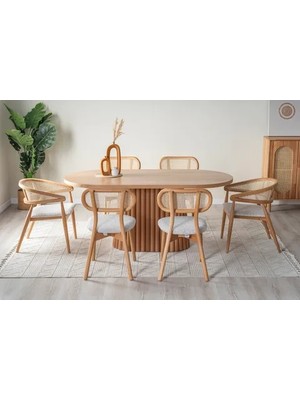 Vivense Kraros Yemek Masa Takımı, Bej